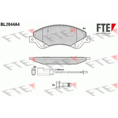 FTE | Bremsbelagsatz, Scheibenbremse | 9010630