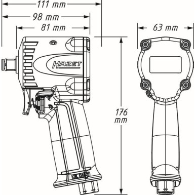 Hazet | Schlagschrauber (Druckluft) | 9012M-1