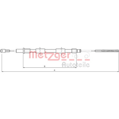 Metzger | Seilzug, Feststellbremse | 10.4155