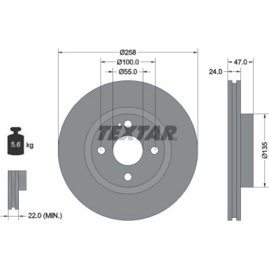 Textar | Bremsscheibe | 92103100