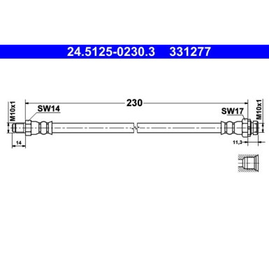 ATE | Bremsschlauch | 24.5125-0230.3