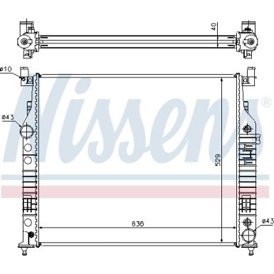 Nissens | Kühler, Motorkühlung | 62577A