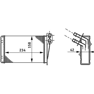 Mahle | Wärmetauscher, Innenraumheizung | AH 73 000S