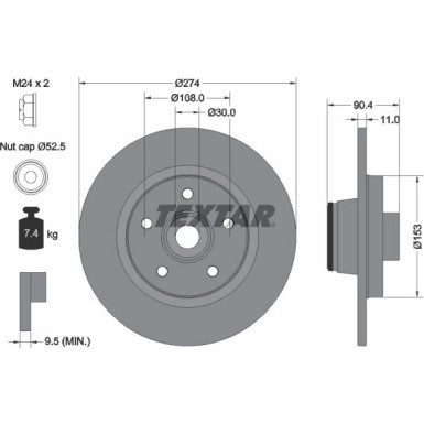 Textar | Bremsscheibe | 92196203