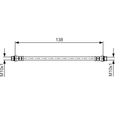BOSCH | Bremsschlauch | 1 987 481 625