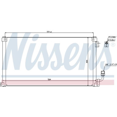 Nissens | Kondensator, Klimaanlage | 94599