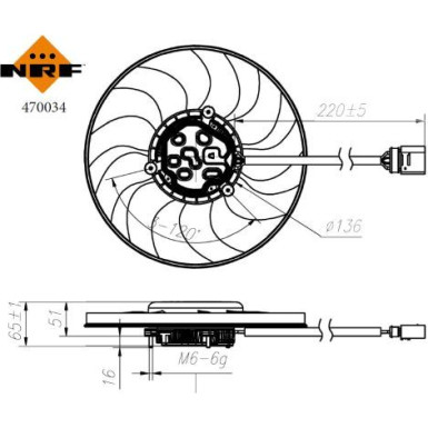 NRF | Lüfter, Motorkühlung | 470034