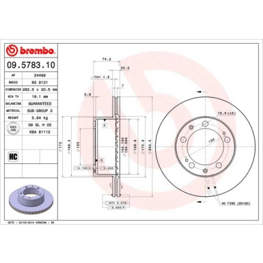 Brembo | Bremsscheibe | 09.5783.10