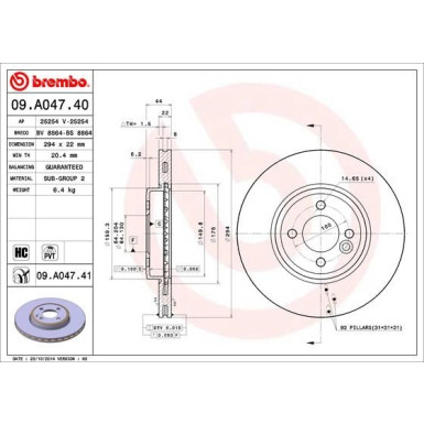 Brembo | Bremsscheibe | 09.A047.41