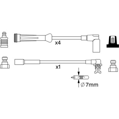 BOSCH | Zündleitungssatz | 0 986 357 250