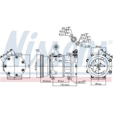 Nissens | Kompressor, Klimaanlage | 89164