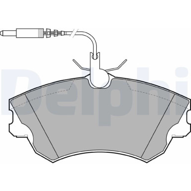 Delphi | Bremsbelagsatz, Scheibenbremse | LP1614