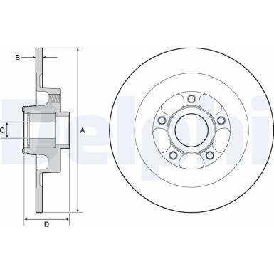 Delphi | Bremsscheibe | BG9138RSC