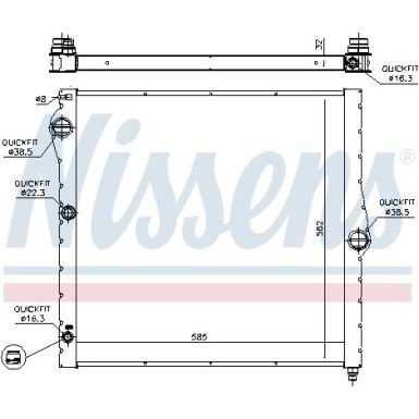 Nissens | Kühler, Motorkühlung | 60827