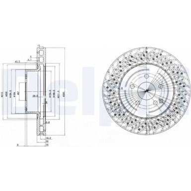 Delphi | Bremsscheibe | BG3827