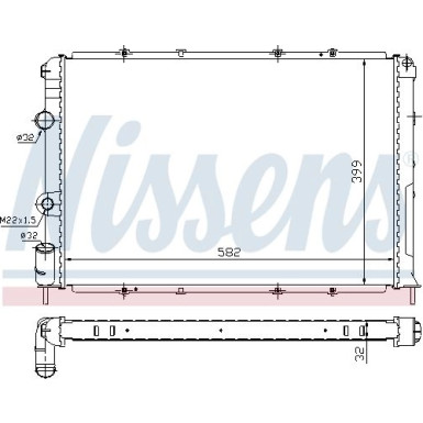 Nissens | Kühler, Motorkühlung | 63938A