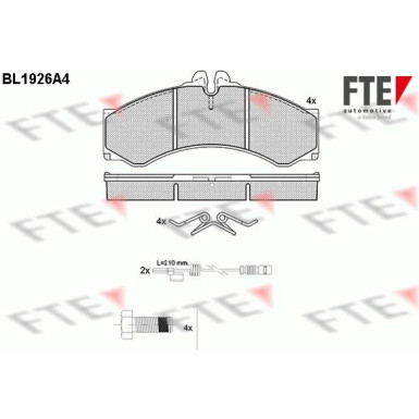 FTE | Bremsbelagsatz, Scheibenbremse | 9010512