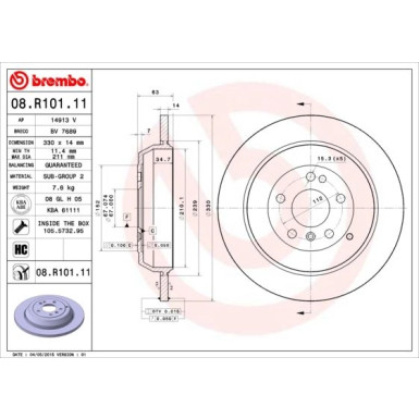 Brembo | Bremsscheibe | 08.R101.11