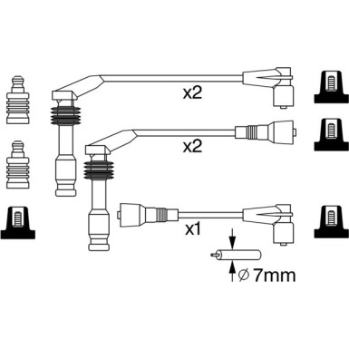 BOSCH | Zündleitungssatz | 0 986 357 242