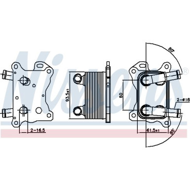 Nissens | Ölkühler, Motoröl | 90881