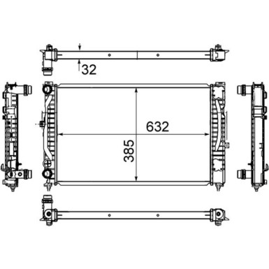 Mahle | Kühler, Motorkühlung | CR 647 000S