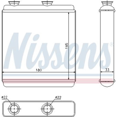 Nissens | Wärmetauscher, Innenraumheizung | 72663