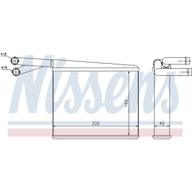 Nissens | Wärmetauscher, Innenraumheizung | 72043
