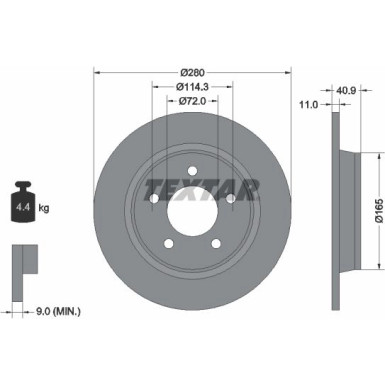 Textar | Bremsscheibe | 92130600