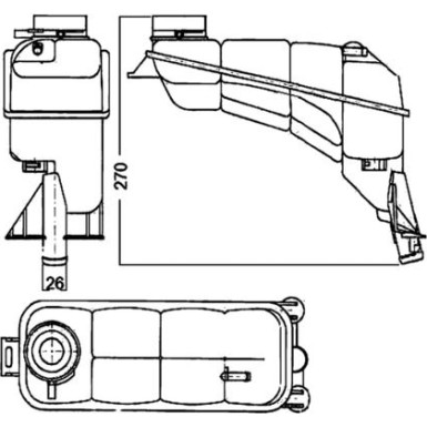 Mahle | Ausgleichsbehälter, Kühlmittel | CRT 117 000S