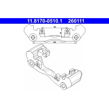 ATE | Halter, Bremssattel | 11.8170-0510.1