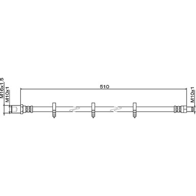 Metzger | Bremsschlauch | 4111486