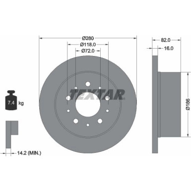 Textar | Bremsscheibe | 92116103