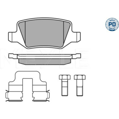 Meyle | Bremsbelagsatz, Scheibenbremse | 025 231 3814/PD