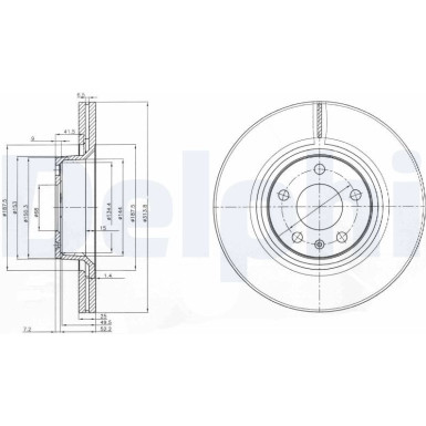 Delphi | Bremsscheibe | BG3942