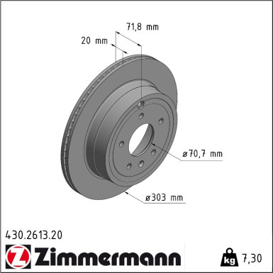 Zimmermann | Bremsscheibe | 430.2613.20