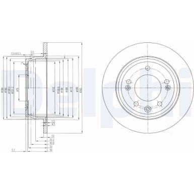 Delphi | Bremsscheibe | BG4082C