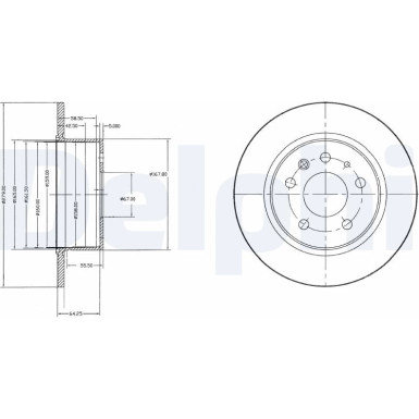 Delphi | Bremsscheibe | BG2240