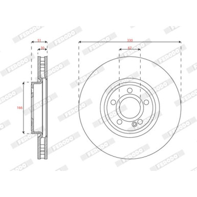 Ferodo | Bremsscheibe | DDF3109C-1