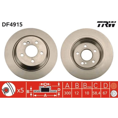 TRW | Bremsscheibe | DF4915