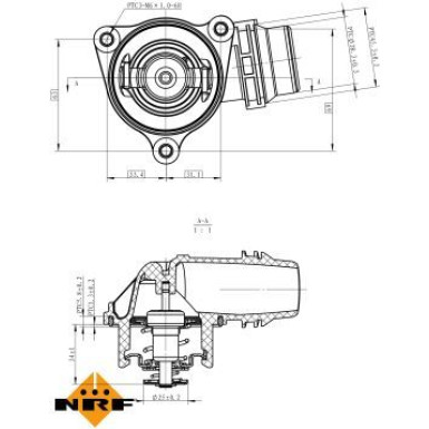 NRF | Thermostat, Kühlmittel | 725222