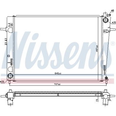 Nissens | Kühler, Motorkühlung | 675063