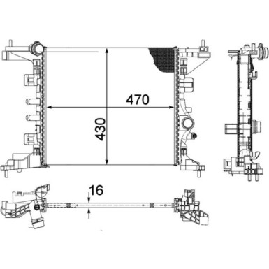 Mahle | Kühler, Motorkühlung | CR 1187 000P