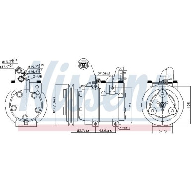 Nissens | Kompressor, Klimaanlage | 890059