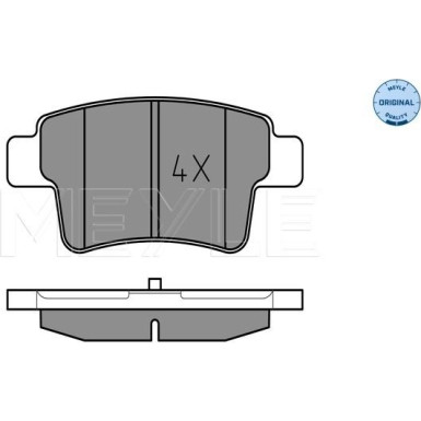 Meyle | Bremsbelagsatz, Scheibenbremse | 025 245 4016
