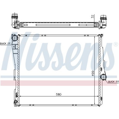 Nissens | Kühler, Motorkühlung | 60803A