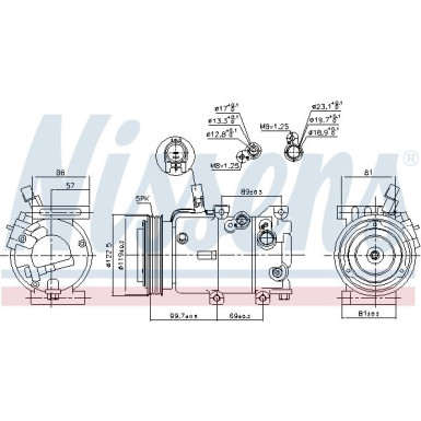 Nissens | Kompressor, Klimaanlage | 890240