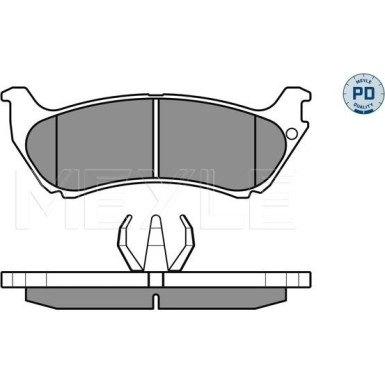 Meyle | Bremsbelagsatz, Scheibenbremse | 025 231 9017/PD
