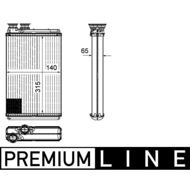 Mahle | Wärmetauscher, Innenraumheizung | AH 195 000P