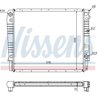 Nissens | Kühler, Motorkühlung | 65531A