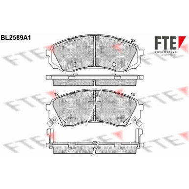 FTE | Bremsbelagsatz, Scheibenbremse | 9010840